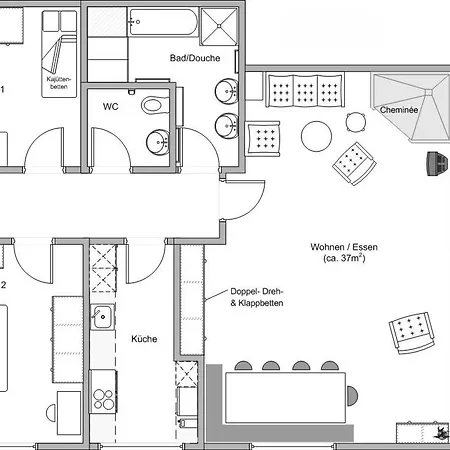 Ferienwohnung Arcula Flims Zimmer foto